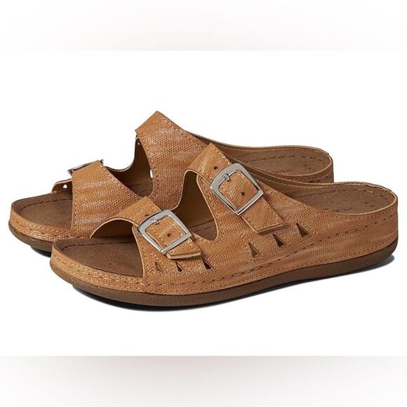 Flexus by Spring Step Samuella Supportive 2 Strap Sandal Slide Mule Size EU 38 - Picture 1 of 15